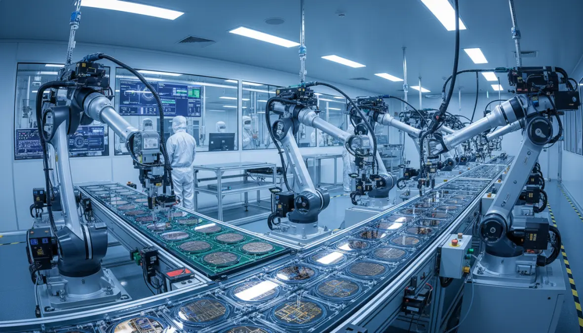 Advanced manufacturing facility representing nearshoring and supply chain diversification strategies