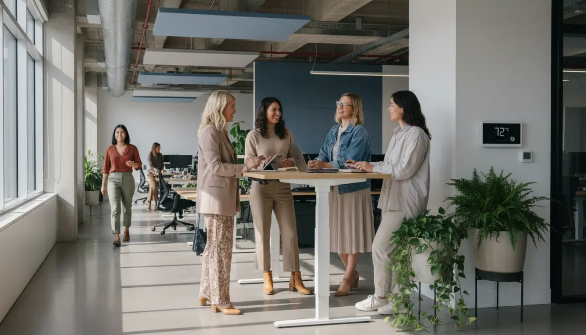 Ambiente di lavoro flessibile e confortevole con supporto per le donne in menopausa