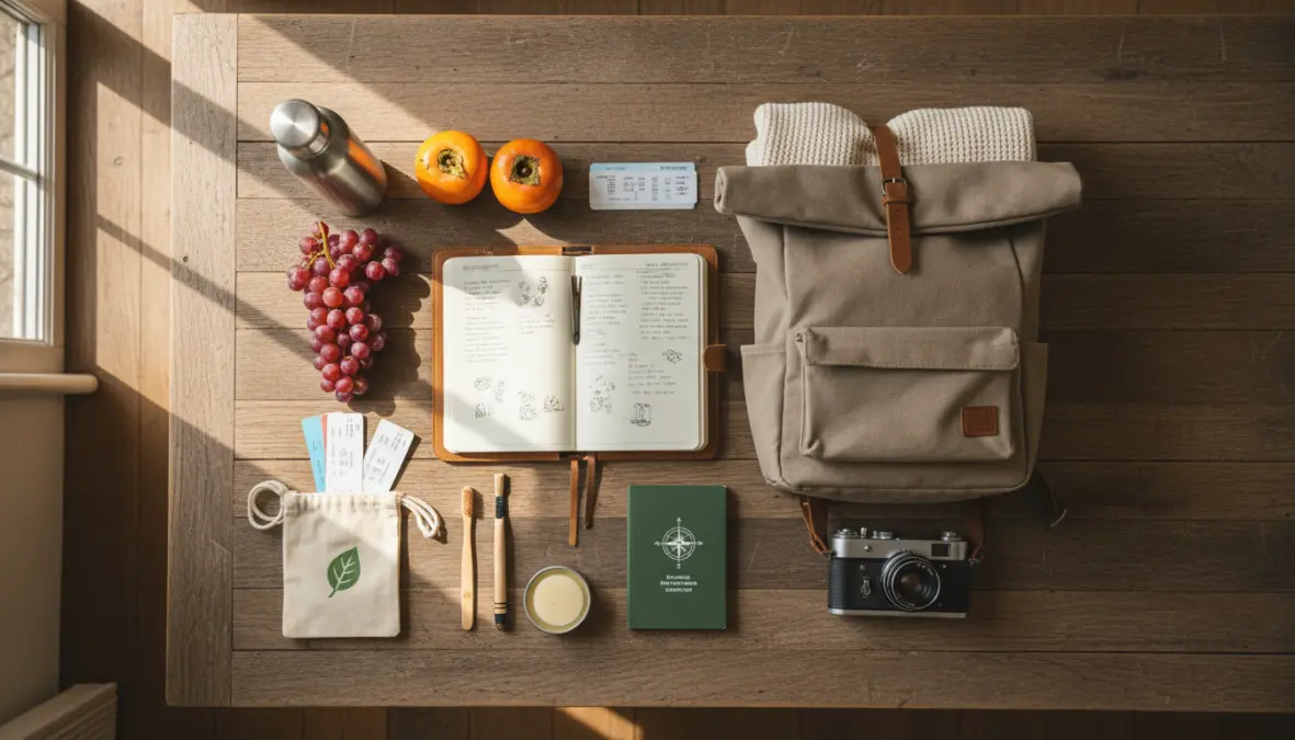 Minimalist slow travel packing essentials for immersive sustainable tourism