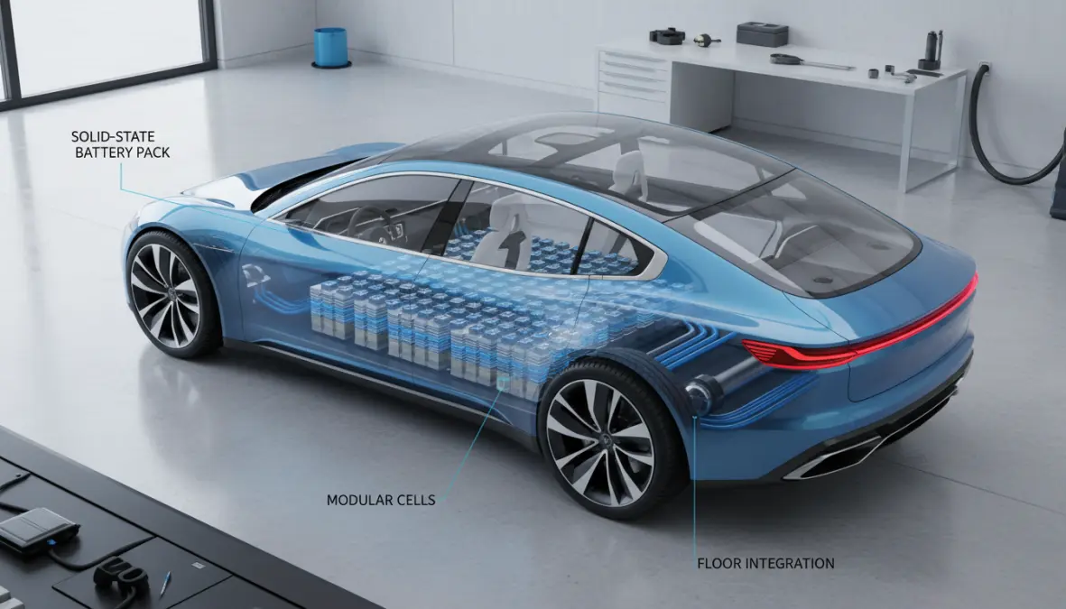 Electric vehicle batteries using solid state battery technology for improved energy density