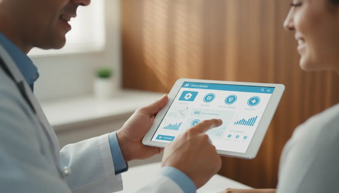 Physician using AI clinical decision support system while maintaining patient-centered care and autonomy