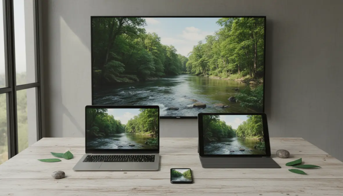 Device comparison showing energy consumption differences for sustainable streaming