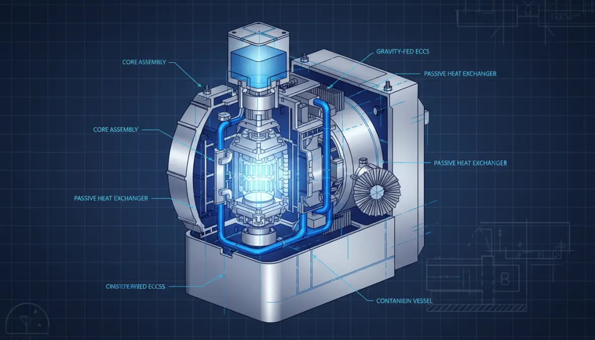 Small modular reactor design showing advanced nuclear technology driving the atomic energy revival