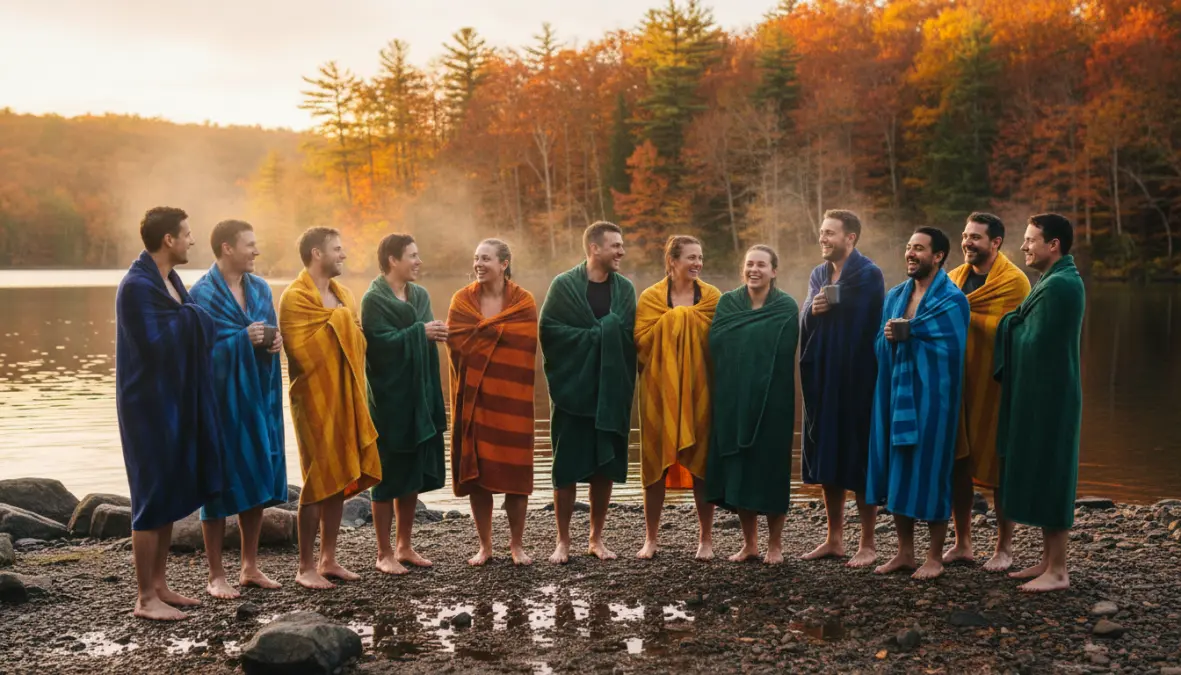 Wild swimming community experiencing mental wellbeing and outdoor swimming benefits together