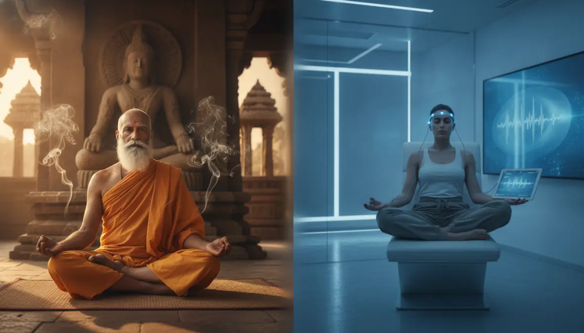 Ancient pranayama techniques meeting modern breathwork science visualization