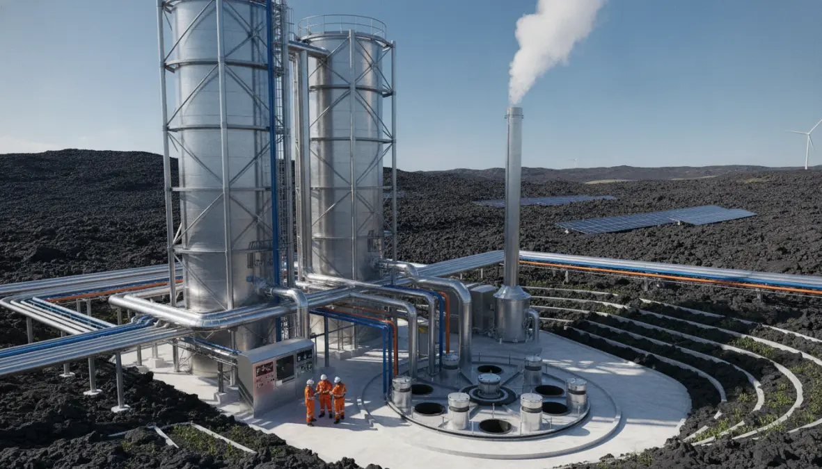 CarbFix carbon capture and mineralization facility demonstrating permanent carbon storage technology