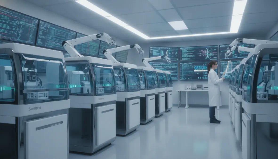 DNA synthesis laboratory equipment for molecular data storage technology