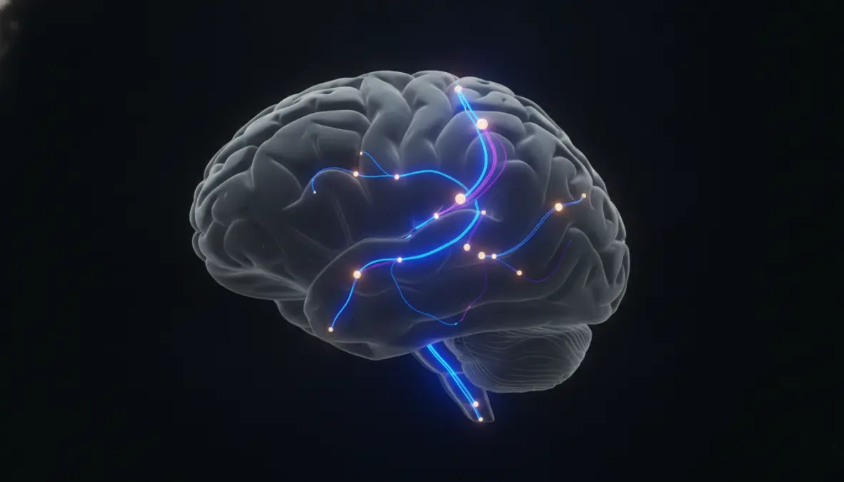 Brain diagram showing dopamine reward system and mesolimbic pathway involved in dopamine detox