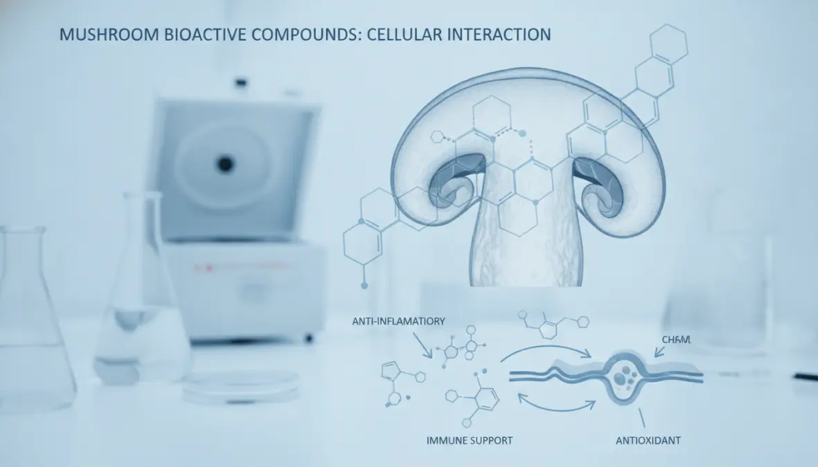 Bioactive compounds and beta-glucans in functional mushrooms showing how medicinal fungi work in the body