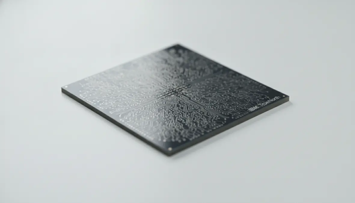 IBM TrueNorth neuromorphic chip demonstrating brain-inspired computing hardware technology