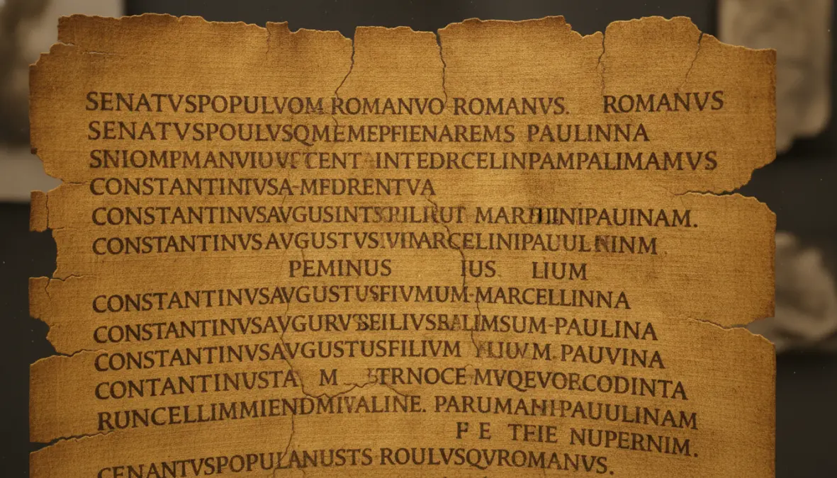 Ancient text written in scriptio continua without word separation, showing ancient reading practices
