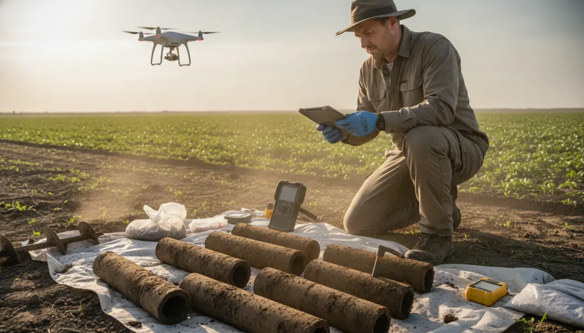 Measuring soil carbon sequestration rates using modern testing and verification technology