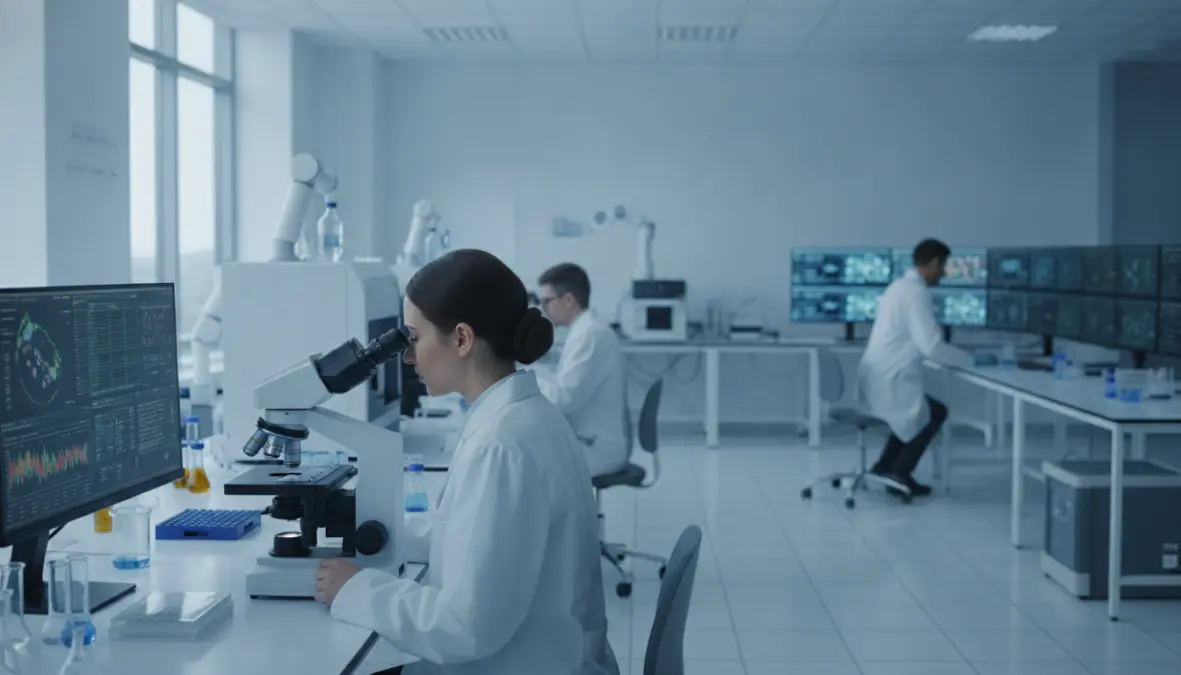 Biomedical gerontology research laboratory studying longevity and age-related disease prevention