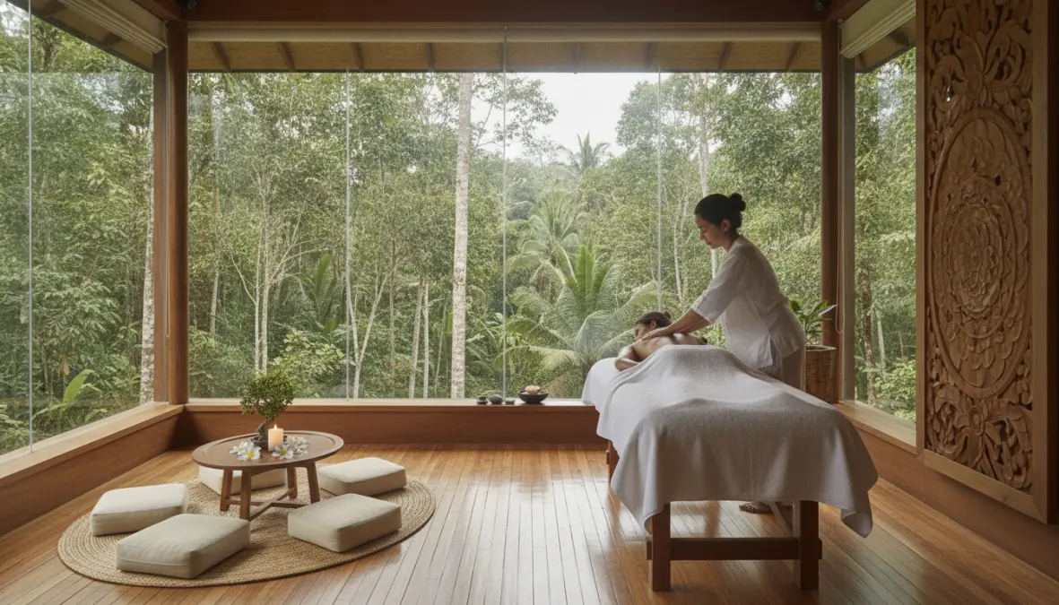 Sleep retreat wellness program with massage therapy and restorative treatments